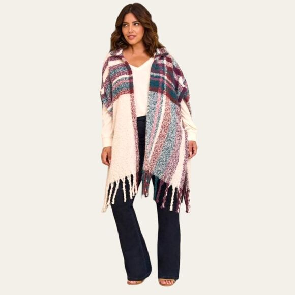 TORRID NEW Plus Size Cold Weather RUANA Sweater. - Picture 6 of 16